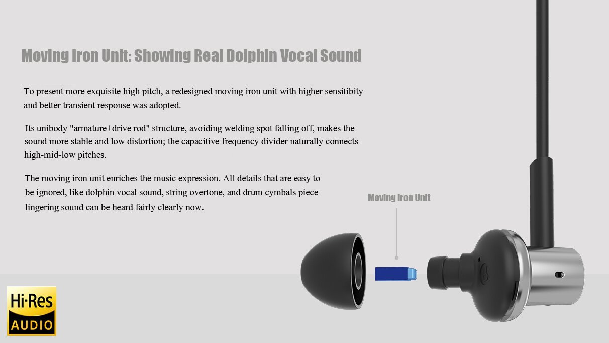 Moving Iron Unit: Showing Real Dolphin Vocal Sound