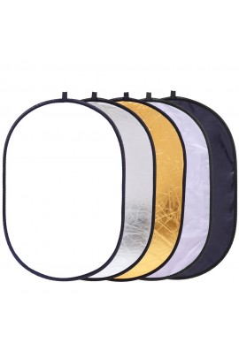5in1 34" inch 90x60cm Light Reflector Diffuser oval