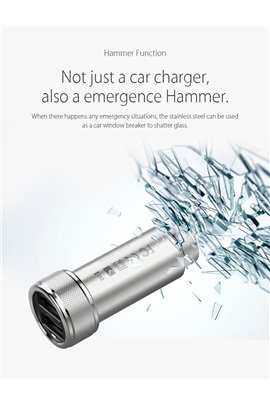 Premium Car Charger Edelstahl 2x USB